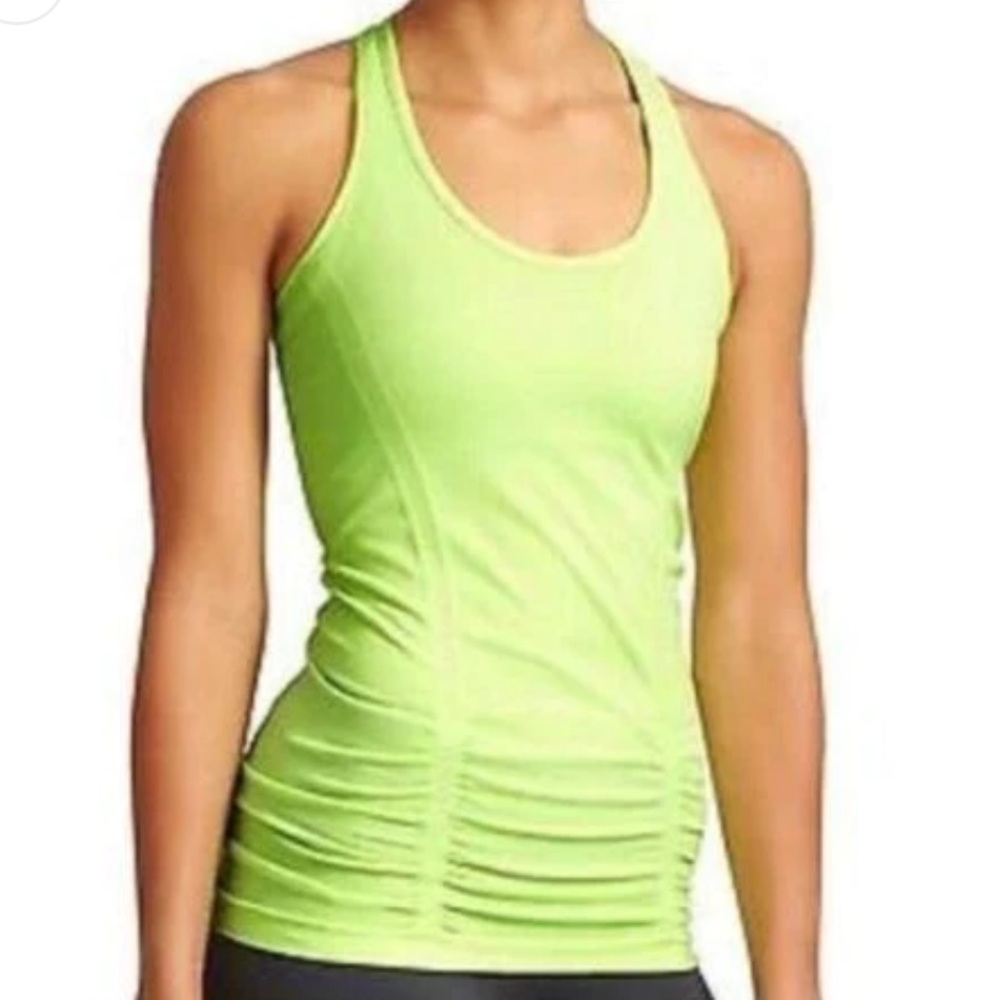 Athleta Fastest Track Tank Top Racerback Women’s Small Neon Green 643266 Running